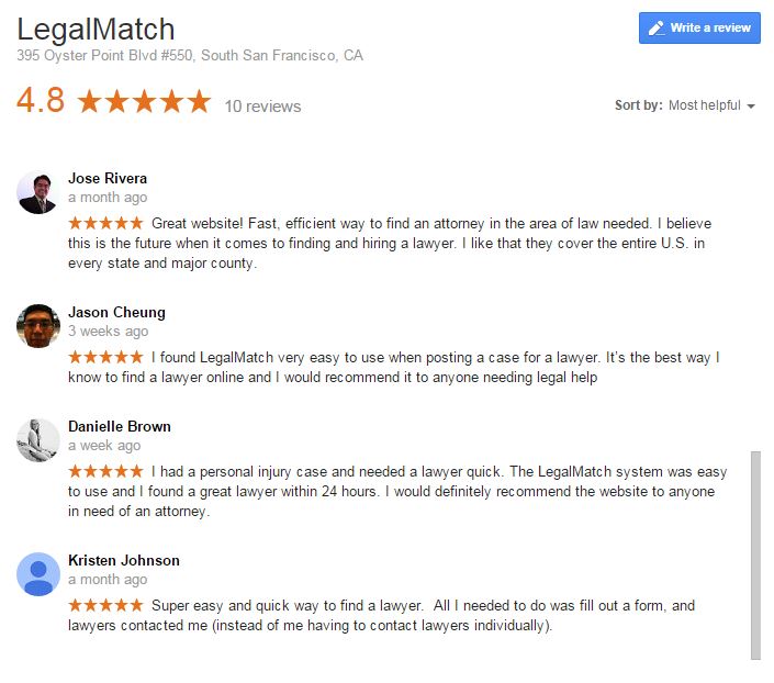 LegalMatch Google Plus Local